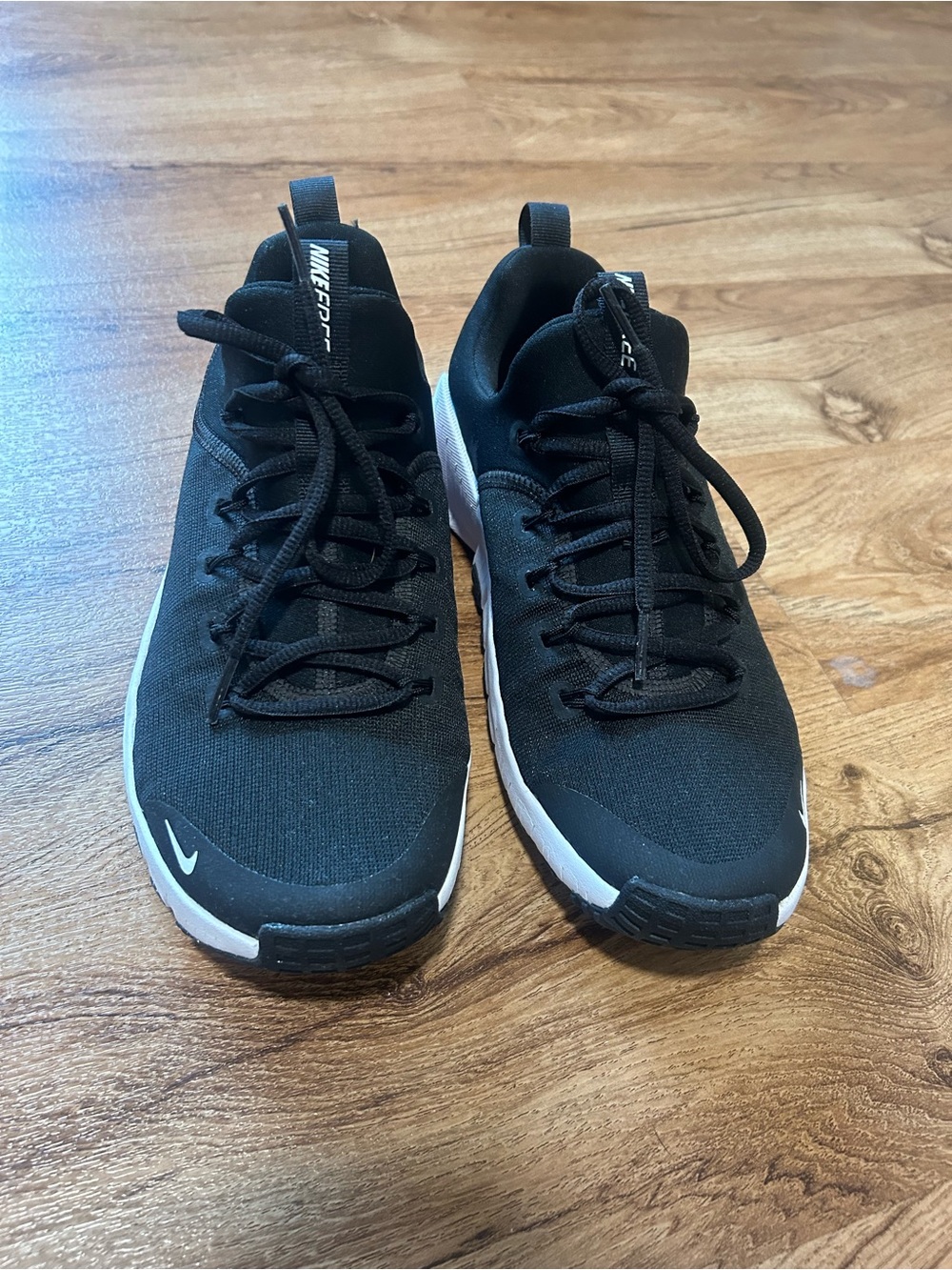 Nike Black Athletic Shoes with White Soles